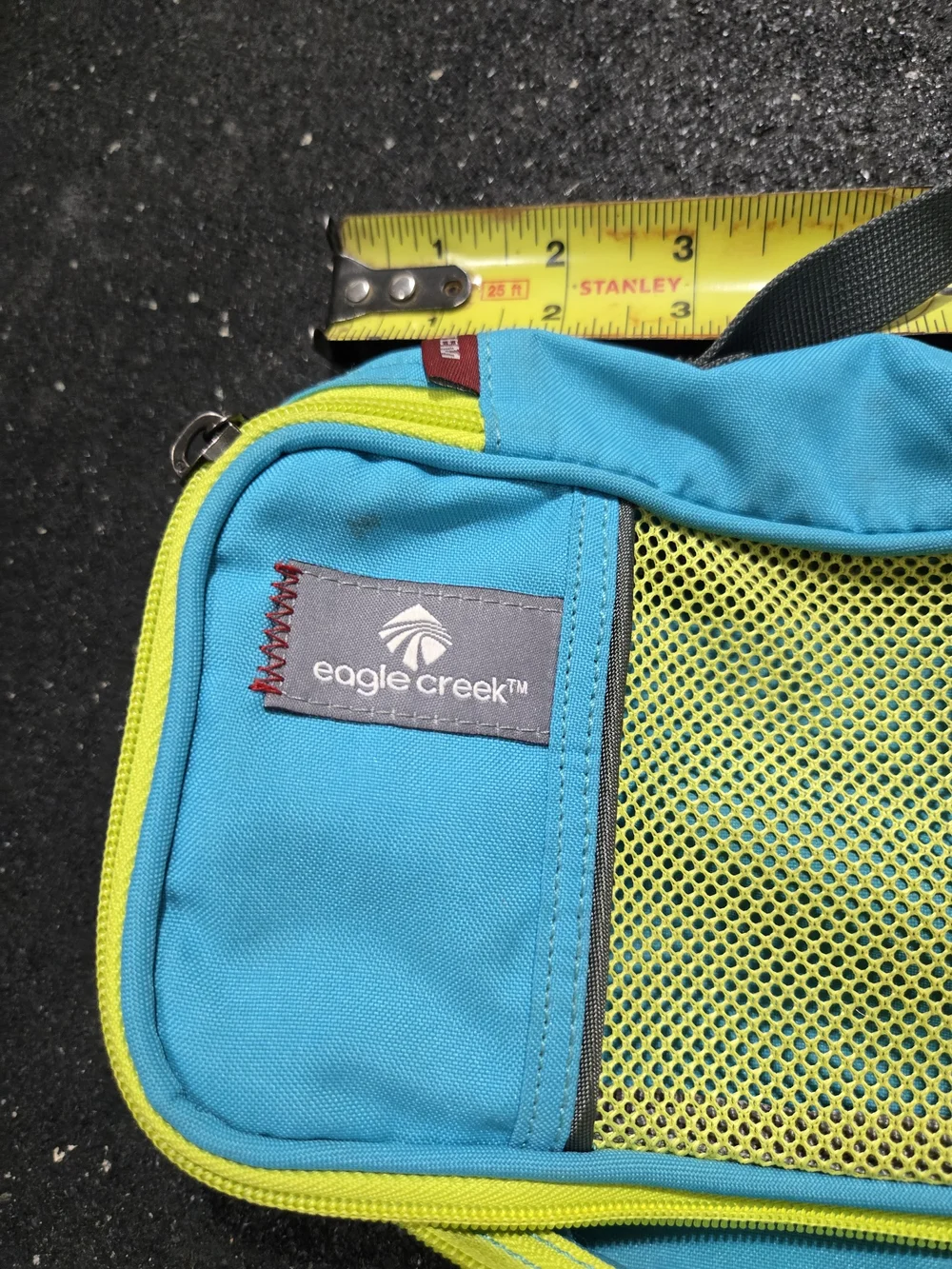 Men’s Travel Organizer Pouch in Teal and Lime